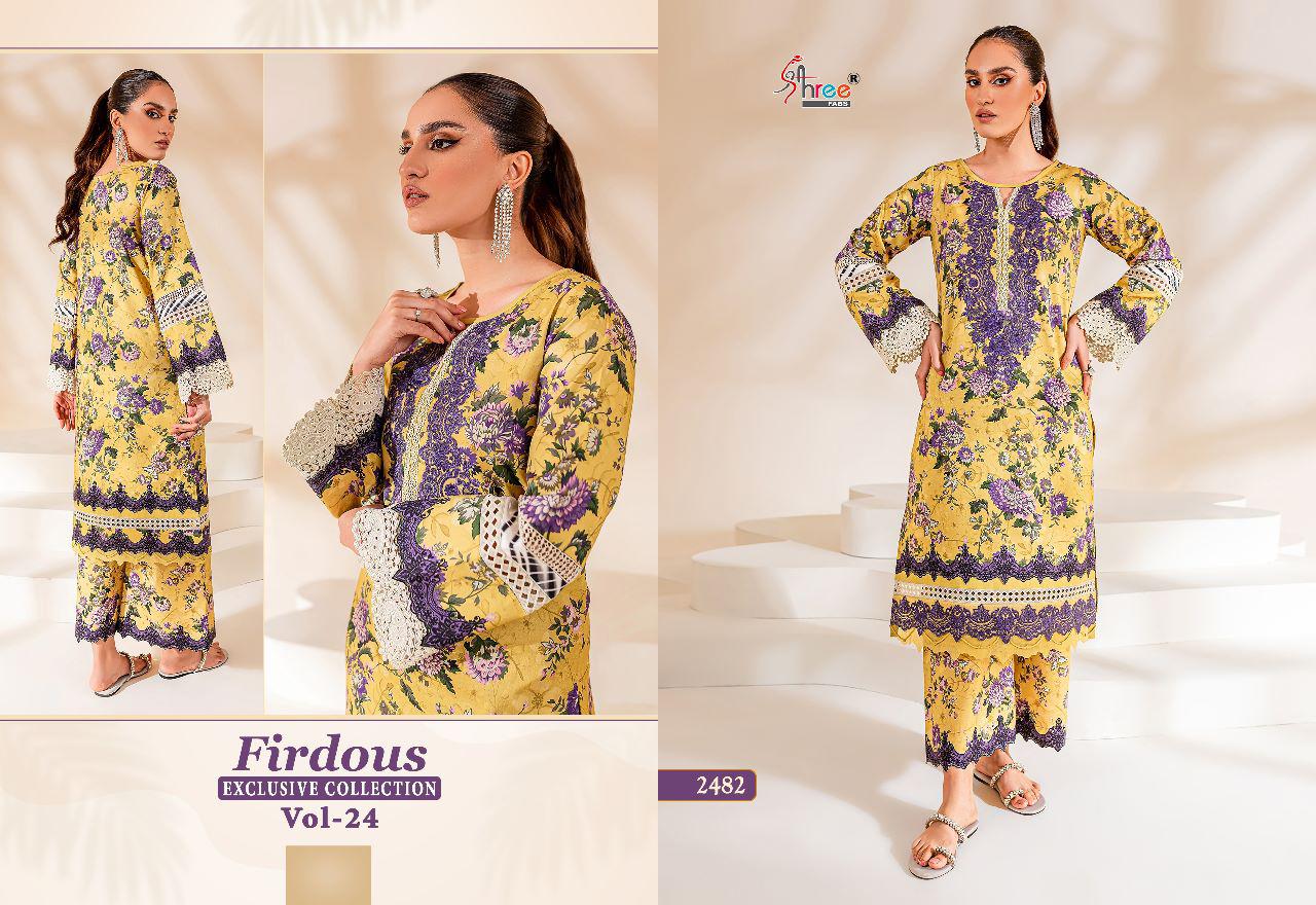 Shree Firdous Exclusive Collection Vol 24 Designer Wholesale Pakistani Suits
